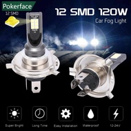 POKERFACE 2Pcs H4 H7 9005 9006 H1 H3 12LED-3030SMD Canbus LED Bulb Car Led Fog Driving Lamp Light 12