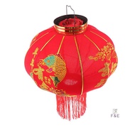 F&E 1Pc Floing Cloth Red Lantern Chinese New Year's Eve Decoration 2025 Spring Festival Celebration 
