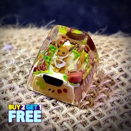 Eevee keycap, pokemon keycap, keycap artisan, Mechanical Keyboard Button pokemon eevee