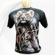 Kaos atasan distro gambar keren pria katun spandek dewasa macan putih
