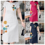 Women's Dresses Solid Color Simple Printed Dress White Dress for Women Filipiniana Modern Dress Dres