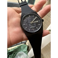 Black Men's Fully Automatic Watch Silicone Tape 2813 Machinery 904L Stainless Steel