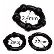 3PCS Penis Sleeve Cock Ring Scrotum Bind Adult Products Delay Ejaculation Elastic Sex Toys for Men Erection Penis Ring