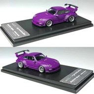 MC 1/64 Porsche RWB 993 Purple Alloy Diecast Car Model Toy Birthday Gift