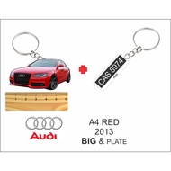audi a4 red 2013 keychain 2d