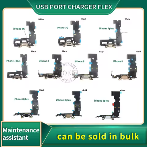 ORIGINAL USB Charging Port Board Flex Cable Connector for iPhone 7 7P 8 8P plus Charge Audio Jack Re