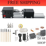 - DC12-24V 96W Mini Lathe Beads Machine Woodworking DIY Lathe Standard Set