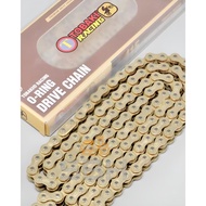 TOBAKI RACING CHAIN O-RING SPROCKET RANTAI DRIVE CHAIN - 415H X 132L (GOLD)(HEAVY DUTY)