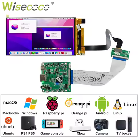 6.3 Inch 2K 2560x1440 IPS LCD Display For MacBooks Windows Raspberry Pi Orange Pi Linux Android TV P
