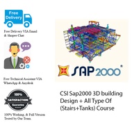 Sap2000 3D building Design + All Type Of (Stairs+Tanks) Course