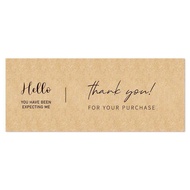 ❣️พร้อมส่ง❣️【50แผ่น/แพ็ค】 สติ๊กเกอร์ขอบคุณ Thank you stickers แบบยาวคาดกล่อง ขนาด 15*6 ซม.