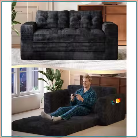 Couch Boneless Couch Bed Small Floor Couch Convertible Sleeper Sofa for Living Room