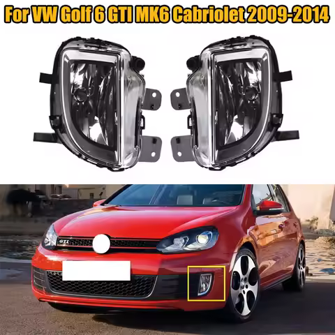 For Volkswagen VW Golf 6 A6 MK6 Cabriolet GTI GTD Jetta GLI 2012-2016 Car Front Bumper Fog Light Lam