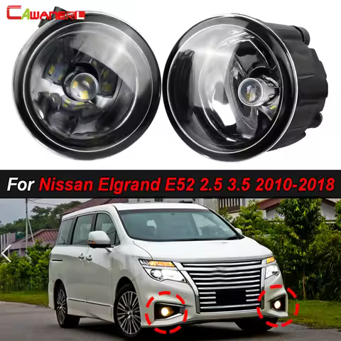 2 X Car Driver + Passenger Fog Light Lampshade with 24W 55W 100W LED Halogen Bulb H11 For Nissan Elg
