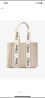 Chloe woody medium tote代購 八折