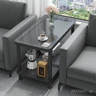 Balcony Side Table Sofa Side Table Bedside Tea Table Movable Side Table Office Glass Small Coffee Ta