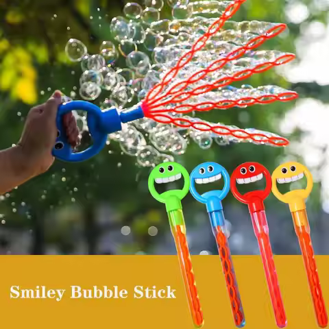 New Cute Happy Bubble Stick 32 Holes Five Claws Bubble Blowing Toys Children's Outdoor Interactive B