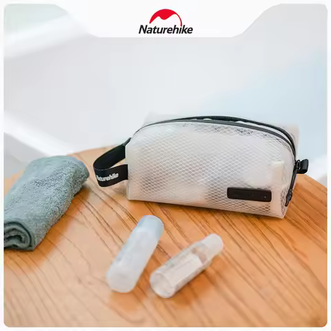 Naturehike TPU Wash Bag Outdoor Square Storage Bag Anti Splashing Makeup Bag Swimming Storage Bag