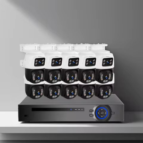 KERUI 2K 4MP 6MP HD POE Surveillance 8CH 16CH Camera System Dual Lens PTZ WIFI IP Home Security 8CH 