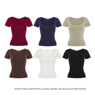 BSCO UMI TOP PREMIUM FABRIC SCOOP NECK FRONT Basic Casual Minimalist