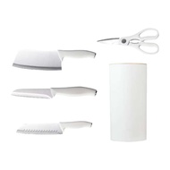 Carote Kitchen knife set 5 pieces Kitchen Fruit Chefs Knife Premium White Knife Set With Holder (kit