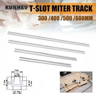 KUNHEV 1Pcs T-Track, 300-600mm Slide Guide Rail T-Slot Track, 19 Type 19x9.5mm T Slider Fixture Slot