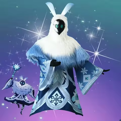 Genshin Impact Cosplay Water Fire Ice Thunder Attribute Abyss Mage Cosplay Costume Mask Headband Hal