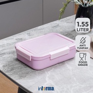 Informa Appetite 4-Section 1.55 Liter Lunch Box - Pink Bento Box Meal Box Lunch Box