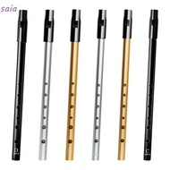 SAIA Aluminum Tin Whistle, Easy-to-learn 6 Holes Irish Whistle Flute, Portable Rich Tone C/D Key Iri