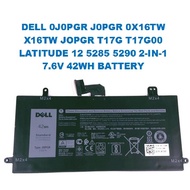 DELL 0J0PGR J0PGR 0X16TW X16TW JOPGR T17G T17G00 LATITUDE 12 5285 5290 2-IN-1 7.6V 42WH BATTERY