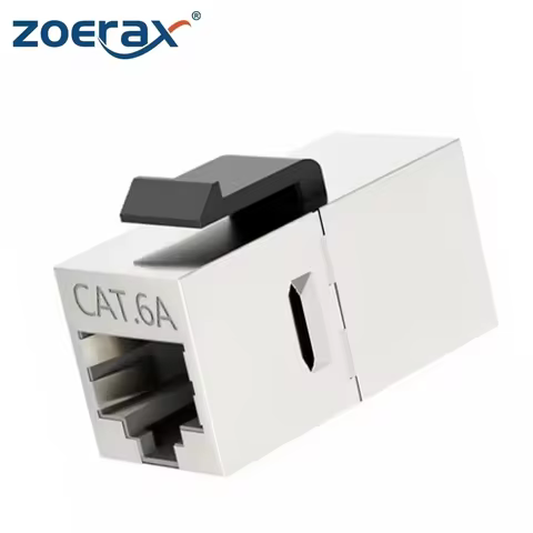 ZoeRax Cat6A CAT7 Keystone Jack 10Gbps Inline Coupler Sheilded RJ45 8P8C Connector for Ethernet LAN 