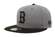 New Era 59Fifty MLB Basic Boston Red Sox Fitted Gray/Black Headwear Cap (7 1/8)
