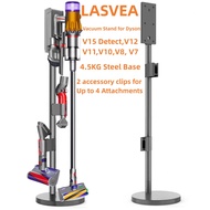 Vacuum Cleaner Holder for Dyson V6, V7, V8, V10, V11, V12, V15 Cordless Vacuum Cleaners Heavy Duty Base Metal Bracket Holder for Accessories and Attachment Storage Area