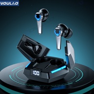 VOULAO หูฟังเล่นเกมบลูทูธ GM1 5.3หูฟังไร้สายพกพาได้ทั้งสองโหมดการออกแบบสองโหมดการชาร์จพร้อมกล่องชาร์