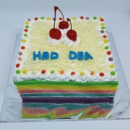 rainbow cake 20x20 cm