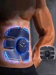 1入組電子式腹肌貼主機電池型智慧微電技術,放鬆肌肉腹肌貼運動工具,腹肌訓練器鍛鍊健身男女通用