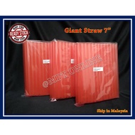 7" Giant Straw / Disposable Plastic Straw / Bubble Milk Tea Straw / BOBA Straw [ 50pcs± ]