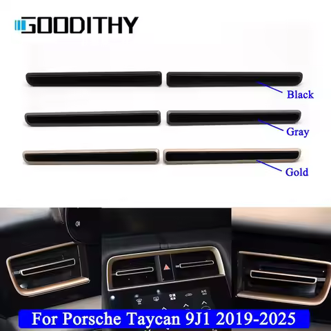 Car Accessories Front Air Ventilation Left Right Middle AC Air Vent Grille Outlet Trim Strip For Por