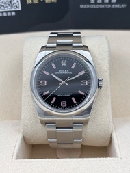 二手 USED  ROEX 勞力士 OYSTER PERPETUAL 116000 黑色粉紅字 亂碼 淨錶 WATCH ONLY