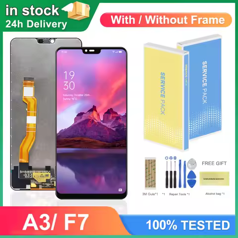 Screen for Oppo F7 CPH1819 CPH1821 LCD Display Touch Screen Digitizer with Frame for Oppo A3 PADM00