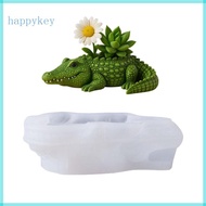 HAP Soft Silicone Alligator Shape Mold For Resin Pen Holder Casting Home Decoration