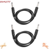 ANHUITYJ 2PCS 6.35mm To 6.35mm Single-channel, Flexible 3.3ft Guitar Instrument Cable, Low Loss Plug