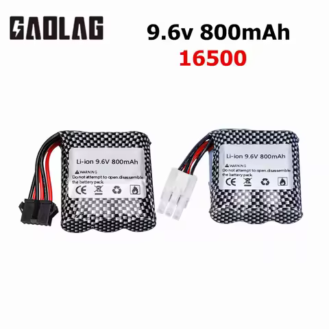 9.6v 16500 Li-ion Battery for 9115 9116 S911 S912 RC Car Truck Parts 9.6V 800mah 9115 9116 Rechargea