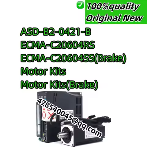 100% new original Servo Motor kit 400W B2 Series ASD-B2-0421-B ECMA-C20604RS ECMA-C20604SS 1.27NM 30