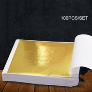 Bingo Gold Leaves Sheets Foil Paper Self Adhesive Heat Resistant Wall Sticker for Nails Paintings Wa