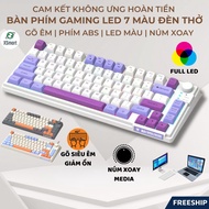 Bàn Phím Gaming Cao Cấp XunFox K81 LED 7 Màu Hiệu Ứng Đèn Thở Phím ABS Gõ Êm Có Núm Chỉnh Âm Lượng