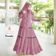 Syakira Set Syari Plus Kerudung Bahan Ceruty Babydoll Full Furing Mix Payet Mutiara Terbaru 2025 Leb