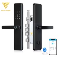 Electronic fingerprint smart lock set for apartment, apartment, composite doors