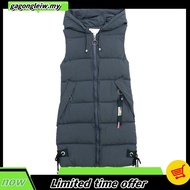 Hitchie -10Deg Women Sleeveless Padded Winter Down Jacket Woman Fleece Baju Sejuk Tebal Parka Korean
