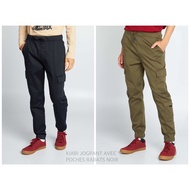 KIABI Long Pants Jogger JOGPANT AVEC POCHES Rabbits NOIR (C0604)